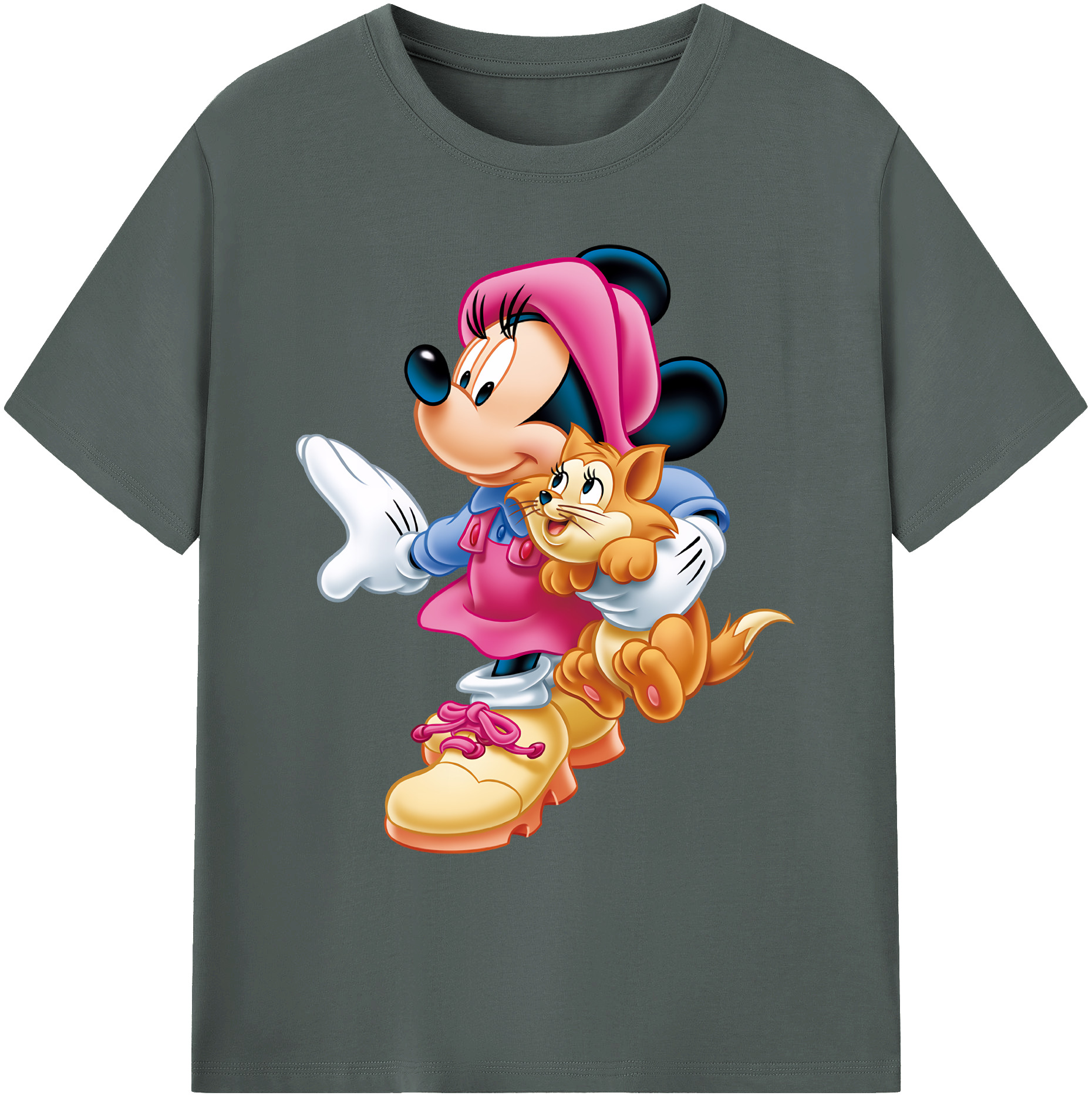 ミッキーマウス Mickey Mouse 綿100％ メンズ半袖Tシャツ｜肌触りやわらか＆通気性